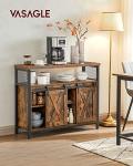 VASAGLE Rustic Sideboard with Sliding Barn Doors