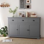 Modern Grey Sideboard Storage Cabinet with Drawers