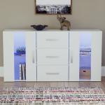 Modern LED White Sideboard with RGB Lights