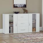 Modern LED White Sideboard with RGB Lights
