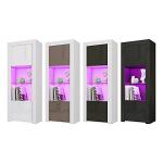 Panana LED Tall Display Sideboard with Glass Shelf