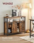 VASAGLE Rustic Sideboard with Sliding Barn Doors