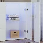Modern LED White Sideboard with RGB Lights