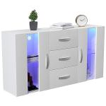 Modern LED White Sideboard with RGB Lights