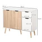 HOMCOM Stylish Storage Cabinet with Drawer and Legs
