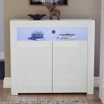 Modern White LED Sideboard with RGB Lighting