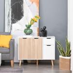HOMCOM Stylish Storage Cabinet with Drawer and Legs