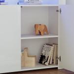 Modern White LED Sideboard with RGB Lighting
