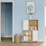 Wooden Sideboard Display Cabinet with Doors and Shelves