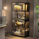 Glass Door Display Cabinet with Color Lights