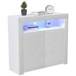 Modern White LED Sideboard with RGB Lighting