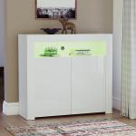 Modern White LED Sideboard with RGB Lighting
