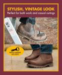 Men's Brown Steel Toe Chelsea Boots, Size 10