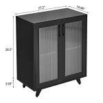 Stylish Black Wood Kitchen Sideboard with Storage