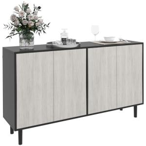 Modern Black Sideboard with Adjustable Shelves