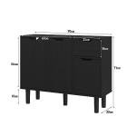Stylish Black Wooden Sideboard with Storage Options