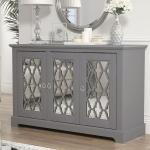 Galano Novara 3-Door Storage Cabinet in Cool Grey