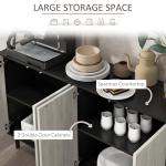 Modern Black Sideboard with Adjustable Shelves