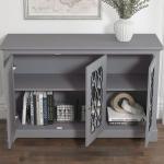 Galano Novara 3-Door Storage Cabinet in Cool Grey