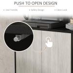 Modern Black Sideboard with Adjustable Shelves