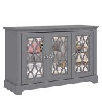 Galano Novara 3-Door Storage Cabinet in Cool Grey