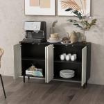 Modern Black Sideboard with Adjustable Shelves