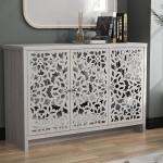Galano Norwich 3-Door Storage Cabinet in Dusty Grey