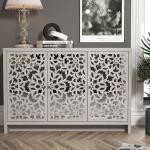 Galano Norwich 3-Door Storage Cabinet in Dusty Grey