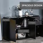 High Gloss Black Sideboard with Push-Open Drawers
