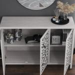 Galano Norwich 3-Door Storage Cabinet in Dusty Grey