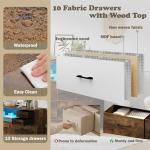 10-Drawer Fabric Chest with LED Lights