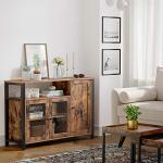 VASAGLE Rustic Storage Cabinet with 3 Doors