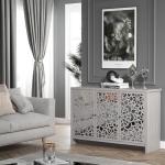 Galano Norwich 3-Door Storage Cabinet in Dusty Grey