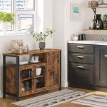 VASAGLE Rustic Storage Cabinet with 3 Doors