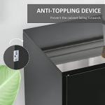 High Gloss Black Sideboard with Push-Open Drawers