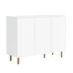 White Sideboard Storage Cabinet with Adjustable Shelves
