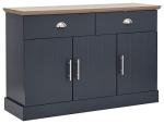Kendal Slate Blue Oak Sideboard with Storage Drawers
