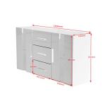 Panana High Gloss LED Sideboard with Drawers