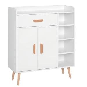 HOMCOM White Sideboard Cabinet with Storage Drawer