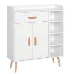 HOMCOM White Sideboard Cabinet with Storage Drawer