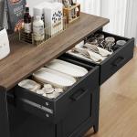 HOCSOK Stylish Black Sideboard with Storage Drawers