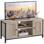 Yaheetech Grey Wood TV Stand for 50 Inch TV