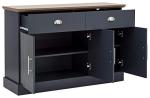 Kendal Slate Blue Oak Sideboard with Storage Drawers