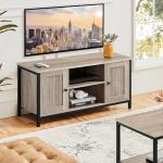 Yaheetech Grey Wood TV Stand for 50 Inch TV