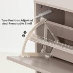 Slim Shoe Cabinet with 2 Flip Drawers