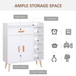 HOMCOM White Sideboard Cabinet with Storage Drawer