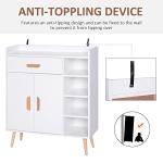 HOMCOM White Sideboard Cabinet with Storage Drawer