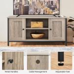 Yaheetech Grey Wood TV Stand for 50 Inch TV