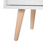 HOMCOM White Sideboard Cabinet with Storage Drawer
