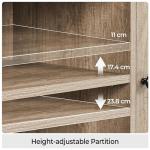 Yaheetech Grey Wood TV Stand for 50 Inch TV